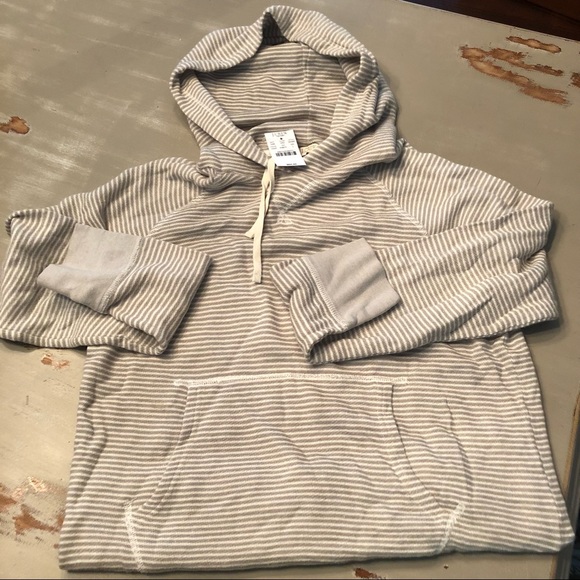 J. Crew Factory Tops - J. Crew striped hooded Sweatshirt